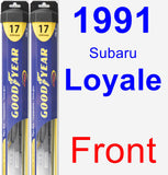 Front Wiper Blade Pack for 1991 Subaru Loyale - Hybrid