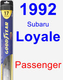 Passenger Wiper Blade for 1992 Subaru Loyale - Hybrid