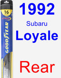 Rear Wiper Blade for 1992 Subaru Loyale - Hybrid