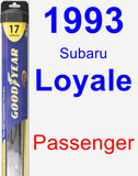 Passenger Wiper Blade for 1993 Subaru Loyale - Hybrid