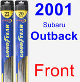 Front Wiper Blade Pack for 2001 Subaru Outback - Hybrid