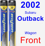 Front Wiper Blade Pack for 2002 Subaru Outback - Hybrid