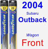 Front Wiper Blade Pack for 2004 Subaru Outback - Hybrid