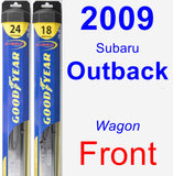 Front Wiper Blade Pack for 2009 Subaru Outback - Hybrid