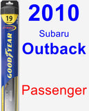 Passenger Wiper Blade for 2010 Subaru Outback - Hybrid