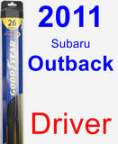 Driver Wiper Blade for 2011 Subaru Outback - Hybrid