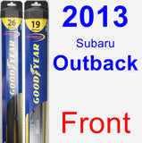 Front Wiper Blade Pack for 2013 Subaru Outback - Hybrid