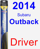 Driver Wiper Blade for 2014 Subaru Outback - Hybrid