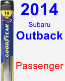 Passenger Wiper Blade for 2014 Subaru Outback - Hybrid