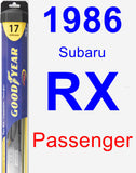 Passenger Wiper Blade for 1986 Subaru RX - Hybrid