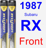 Front Wiper Blade Pack for 1987 Subaru RX - Hybrid