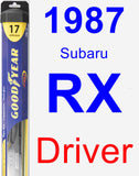 Driver Wiper Blade for 1987 Subaru RX - Hybrid