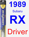 Driver Wiper Blade for 1989 Subaru RX - Hybrid