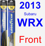 Front Wiper Blade Pack for 2013 Subaru WRX - Hybrid
