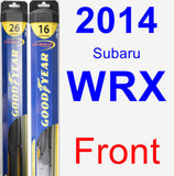 Front Wiper Blade Pack for 2014 Subaru WRX - Hybrid