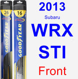 Front Wiper Blade Pack for 2013 Subaru WRX STI - Hybrid