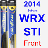 Front Wiper Blade Pack for 2014 Subaru WRX STI - Hybrid