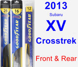 Front & Rear Wiper Blade Pack for 2013 Subaru XV Crosstrek - Hybrid