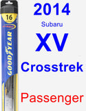 Passenger Wiper Blade for 2014 Subaru XV Crosstrek - Hybrid