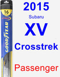 Passenger Wiper Blade for 2015 Subaru XV Crosstrek - Hybrid