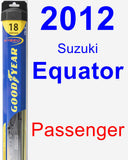 Passenger Wiper Blade for 2012 Suzuki Equator - Hybrid