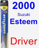 Driver Wiper Blade for 2000 Suzuki Esteem - Hybrid