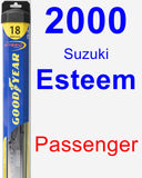 Passenger Wiper Blade for 2000 Suzuki Esteem - Hybrid