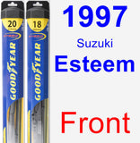 Front Wiper Blade Pack for 1997 Suzuki Esteem - Hybrid