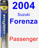 Passenger Wiper Blade for 2004 Suzuki Forenza - Hybrid