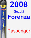 Passenger Wiper Blade for 2008 Suzuki Forenza - Hybrid