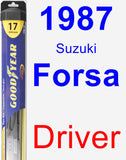 Driver Wiper Blade for 1987 Suzuki Forsa - Hybrid