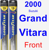 Front Wiper Blade Pack for 2000 Suzuki Grand Vitara - Hybrid