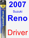 Driver Wiper Blade for 2007 Suzuki Reno - Hybrid