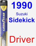 Driver Wiper Blade for 1990 Suzuki Sidekick - Hybrid