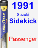 Passenger Wiper Blade for 1991 Suzuki Sidekick - Hybrid