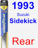 Rear Wiper Blade for 1993 Suzuki Sidekick - Hybrid