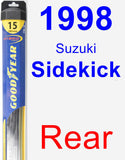 Rear Wiper Blade for 1998 Suzuki Sidekick - Hybrid