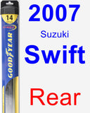 Rear Wiper Blade for 2007 Suzuki Swift - Hybrid