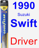 Driver Wiper Blade for 1990 Suzuki Swift - Hybrid