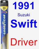 Driver Wiper Blade for 1991 Suzuki Swift - Hybrid