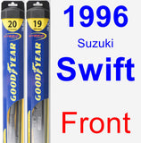 Front Wiper Blade Pack for 1996 Suzuki Swift - Hybrid