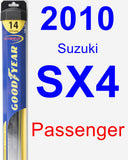 Passenger Wiper Blade for 2010 Suzuki SX4 - Hybrid