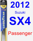 Passenger Wiper Blade for 2012 Suzuki SX4 - Hybrid