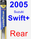 Rear Wiper Blade for 2005 Suzuki Swift+ - Hybrid