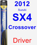 Driver Wiper Blade for 2012 Suzuki SX4 Crossover - Hybrid