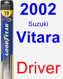 Driver Wiper Blade for 2002 Suzuki Vitara - Hybrid