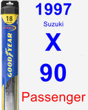 Passenger Wiper Blade for 1997 Suzuki X-90 - Hybrid