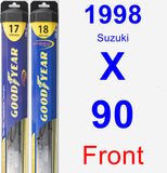 Front Wiper Blade Pack for 1998 Suzuki X-90 - Hybrid