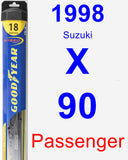 Passenger Wiper Blade for 1998 Suzuki X-90 - Hybrid