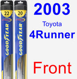 Front Wiper Blade Pack for 2003 Toyota 4Runner - Hybrid